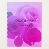 Modern Fuchsia Floral Makeup Artist Appointment Planner (Voorkant)