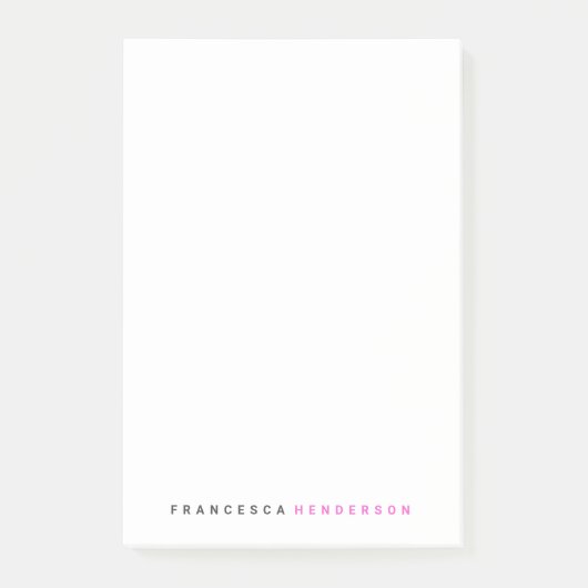 Modern Fuchsia Hot Roze Vrouwelijk Meisje Post-it® Notes (Voorkant)