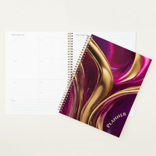 Modern- Fuchsia Paarse en Gold- Planner (Display)