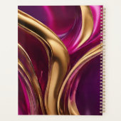 Modern- Fuchsia Paarse en Gold- Planner (Achterkant)