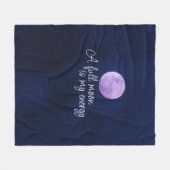 Modern full moon citaat Paarse Fleece Deken (Voorkant (Horizontaal))