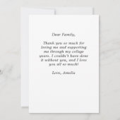 Modern Full Photo Afstuderen Bedankkaart (Achterkant)