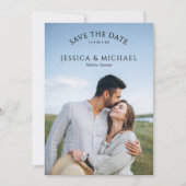 Modern Full Photo Double-sided Save The Date (Voorkant)