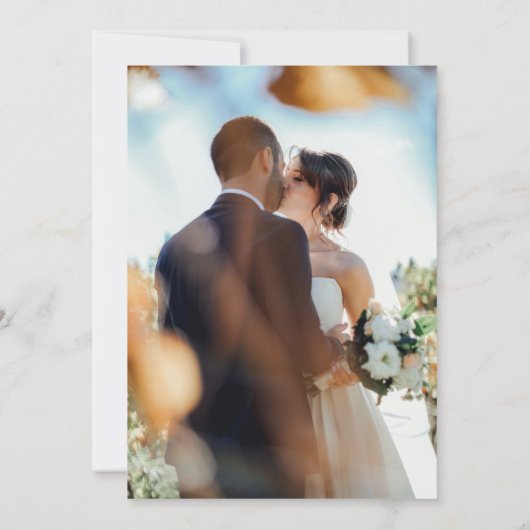 Modern Full Photo Double-Sided Save The Date Card (Achterkant)