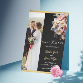 Modern Full Photo Double-Sided Save The Date Card