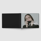 Modern Full Photo Script Custom Graduation Party Gastenboek (Volledig)