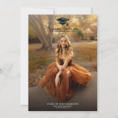 Modern Full Photo Trendy Afstuderen Kaart (Voorkant)