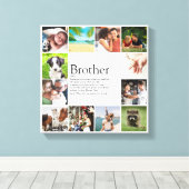 Modern Fun 12 Photo Cool Best Brother Definition Canvas Afdruk (Insitu (Houten vloer))