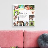 Modern Fun 12 Photo Cool Best Brother Definition Canvas Afdruk (Insitu (Woonkamer))