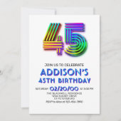 Modern Fun 45e verjaardag uitnodiging (Voorkant)