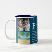 Modern Fun 4 Fotocollage Broeder Definitie Tweekleurige Koffiemok (Links)