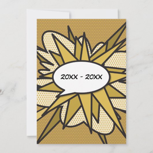 Modern Fun 50th Golden Wedding Jubileum Kaart (Achterkant)