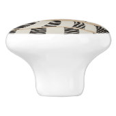 Modern Fun Abstract Striped Snake | Snake Lovers Keramische Knop (Zijkant)