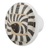 Modern Fun Abstract Striped Snake | Snake Lovers Keramische Knop (Rechts)