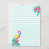 Modern Fun Aloha Tropical Luau Birthday Kaart (Achterkant)