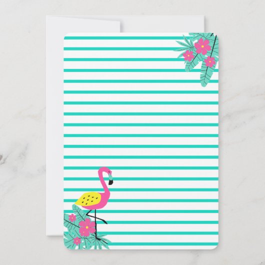 Modern Fun Aloha Tropical Luau Birthday Kaart (Achterkant)