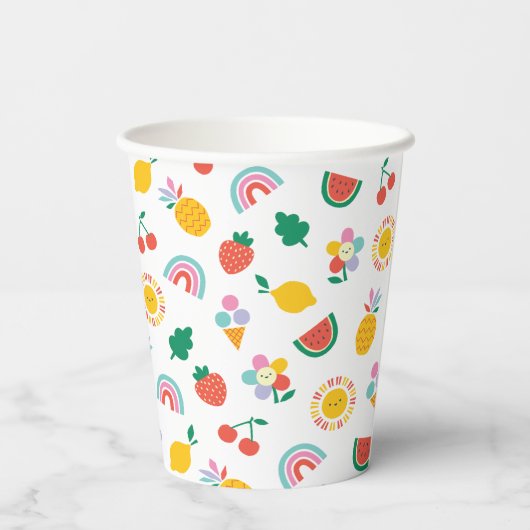 Modern Fun and Colourful Graphic Papieren Bekers (Achterkant)