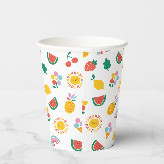 Modern Fun and Colourful Graphic Papieren Bekers (Rechts)