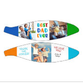 Modern Fun BEST DAD EVER Colorful Photo Collage Basketbal (Panelen)