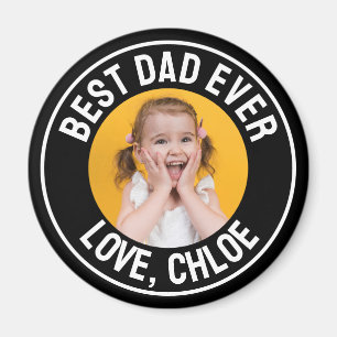 Modern Fun Beste Papa Ooit Foto Magneet