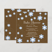 Modern & Fun blauw Bloemen Bloemen Bloemen Bloemen Kaart (Voorkant / Achterkant)