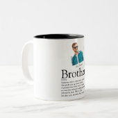 Modern Fun Brother Definition Foto Tweekleurige Koffiemok (Voorkant links)