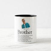 Modern Fun Brother Definition Foto Tweekleurige Koffiemok (Center)