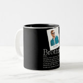 Modern Fun Brother Definition Foto Tweekleurige Koffiemok (Voorkant links)