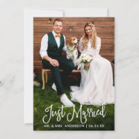 Modern Fun Calligraphy Just Married Weduwfoto