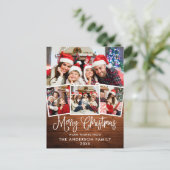 Modern Fun Calligraphy Kersthout 4 Foto Briefkaart (Staand voorkant)