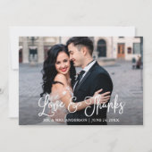 Modern Fun Calligraphy Love and Bedankt Wedding (Voorkant)