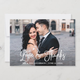 Modern Fun Calligraphy Love and Bedankt Wedding
