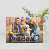 Modern Fun Calligraphy Prettige feestdagen Family  Feestdagenkaart (Staand voorkant)