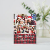 Modern Fun Calligraphy Pset 4 Photo Holiday Briefkaart (Staand voorkant)