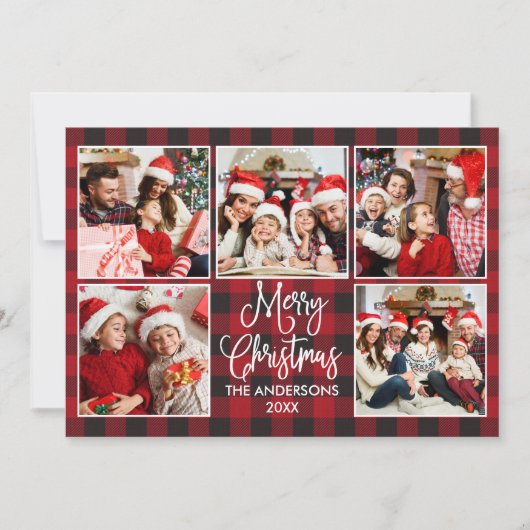 Modern Fun Calligraphy Pset 5 Feestdagenkaart (Voorkant)