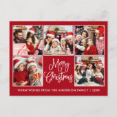 Modern Fun Calligraphy Red 5 Briefkaart (Voorkant)