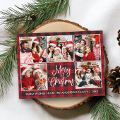 Modern Fun Calligraphy Red Pset 5 Briefkaart