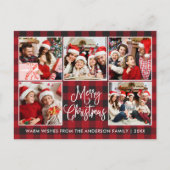 Modern Fun Calligraphy Red Pset 5 Briefkaart (Voorkant)