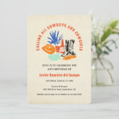 Modern Fun Casual Wild West Cowboy Desert Verjaard Kaart (Staand voorkant)