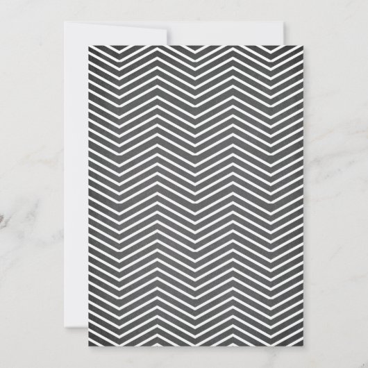 Modern Fun Chalkboard Chevron Barbecue Party Kaart (Achterkant)