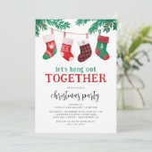 Modern Fun Christmas Holiday Party Kaart (Staand voorkant)