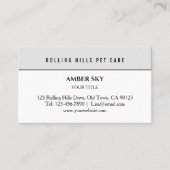 Modern Fun Colorful Paw Pet Care Visitekaartje (Voorkant)