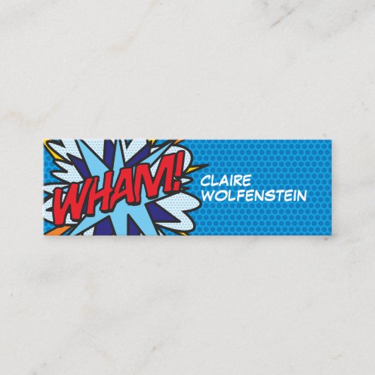Modern Fun Comic Book WHAM Mini Visitekaartje (Voorkant)