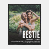 Modern Fun Cute BESTIE Photo Gift Fleece Deken (Voorkant)