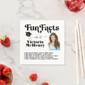 Modern Fun Facts Afstuderen Foto Servet (Insitu)