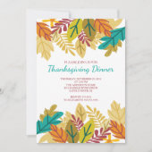 Modern Fun Fall laat Thanksgiving eten Kaart (Voorkant)