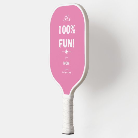 Modern FUN FITNESS CADEAU VOOR MAMA Cool Script Ro Pickleball Paddle (Links)