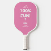Modern FUN FITNESS CADEAU VOOR MAMA Cool Script Ro Pickleball Paddle (Achterkant)