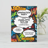 Modern Fun Graduation Party Class of 2022 Photo Kaart (Staand voorkant)