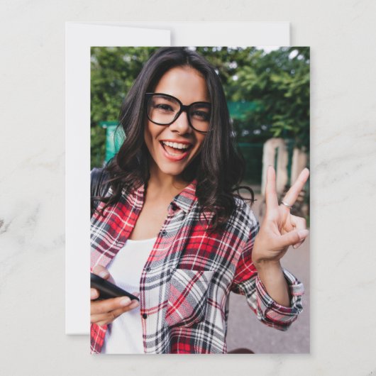 Modern Fun Graduation Party Class of 2022 Photo Kaart (Achterkant)